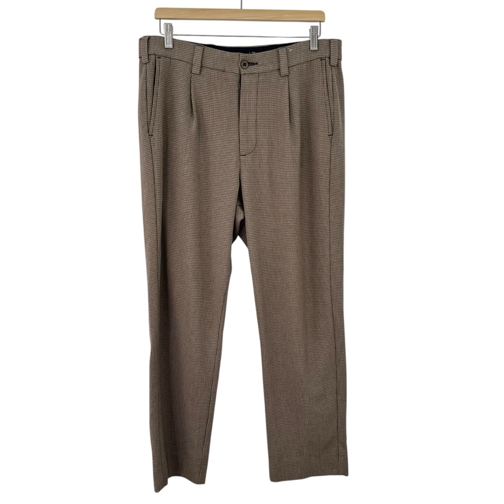 ABERCROMBIE & FITCH WOMEN'S TAILORED PLEATED LOOSE FIT HOUNDTOOTH PANTS SIZE 32